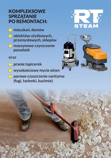Firma sprzątająca RT Steam | Opróżnianie mieszkań - Utylizacja | Przeprowadzki | Mycie okien | Pranie tapicerki | Sprzątanie